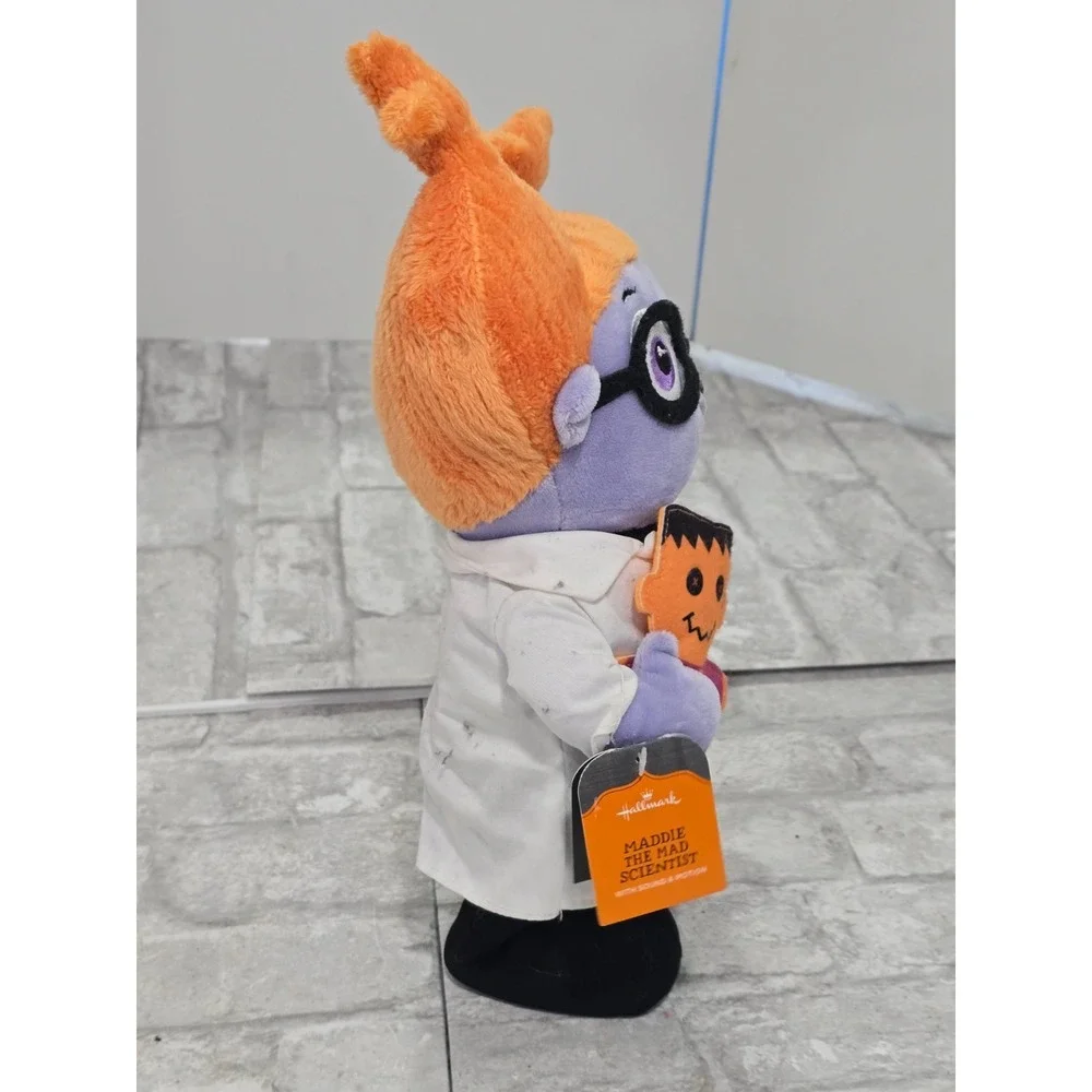Hallmark Halloween Maddie the‎ Mad Scientist Plush Animated Monster Mash VIDEO